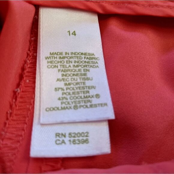 Liz Golf lizgolf Kylie coral Capri pants 14 golf pants spring summer capris - Picture 3 of 9